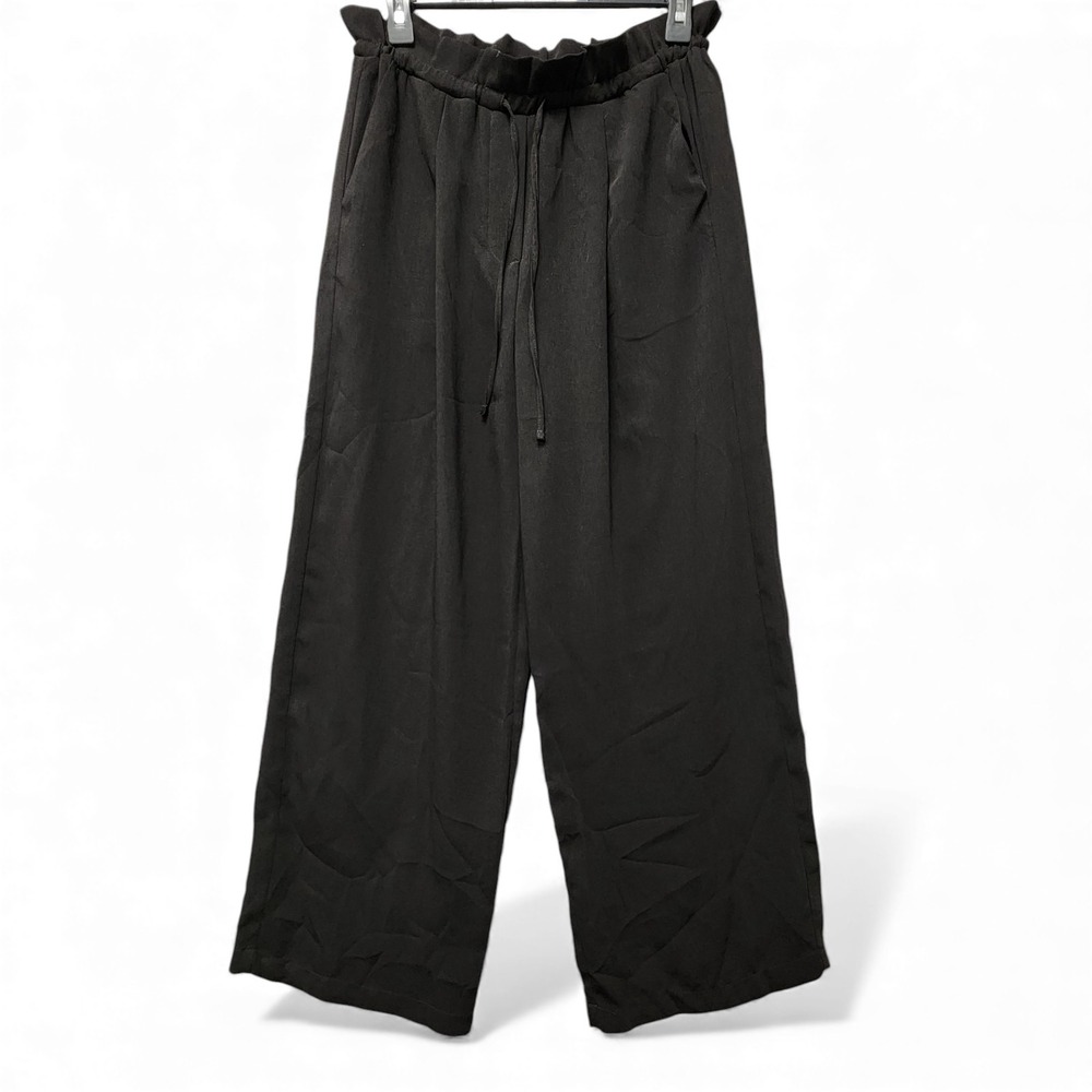 Elodie Wide‎ Leg Drawstring Pull On Pants Womens Medium Loungewear Minimalist